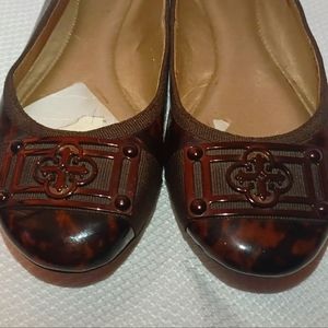 ISOLA Flat shoes size 5 Cinnamon Leopard ptint